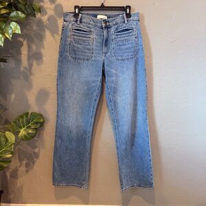 LOFT The Relaxed Straight Jeans 27/ 4 Womens Blue 90s Classic Denim Retro Casual